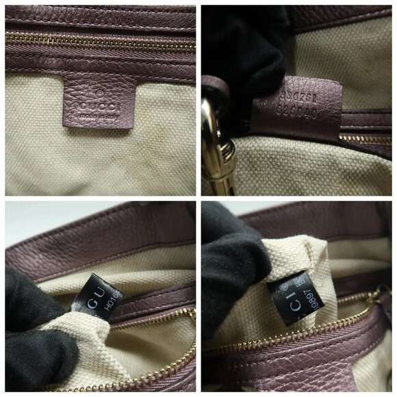 GUCCI Soho Purple Leather Satchel 818-041625 - Picture 11 of 12
